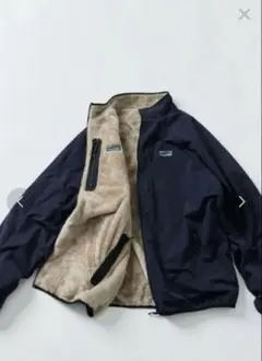 ネイビー シバーシブルジャケット　フリークスストア　ボア　ナイロンジャケット