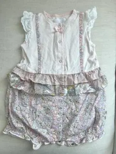 ベベ　bebe フラワープリント　ロンパース