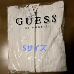GUESS ジップアップニットフーディー 白 ホワイト Mサイズ ヒョンジン