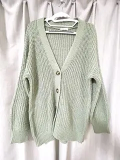 earth ミントグリーン カーディガン