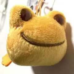 タグ付き　かえるのピクルス　デフォルメ寝そべりプチ　オレンジ