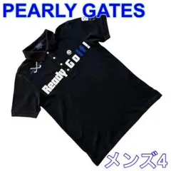 PEARLY GATES 半袖 コットン ロゴ刺繍 ワッペン ポロシャツ 4