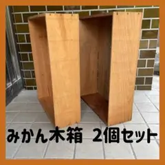 みかん木箱 2個セット 農作業 DIY 果物箱 インテリア コンテナ ケースのサムネイル