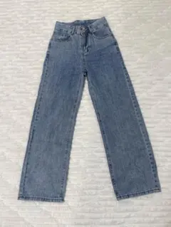 ライトブルーデニム ワイドレッグジーンズ Sサイズ