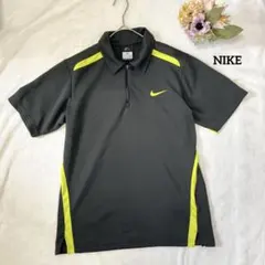 NIKE 半袖シャツ M メンズ ダークグレー 蛍光イエロー
