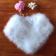 ファーショール成人式と髪飾り2点のセット