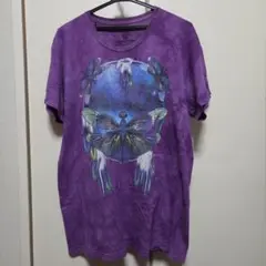 THE MOUNTAIN トンボ柄 Tシャツ パープル XLのサムネイル