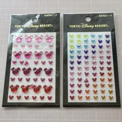 ディズニー　デコレーションシール　２枚セット　まとめ売り　ラインストーン