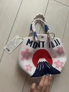 DAELLY ニットバッグ 富士山 桜柄