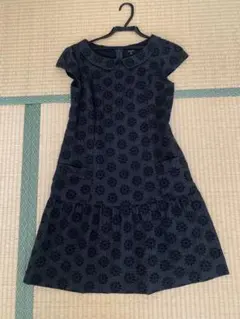 値下げTOCCA 花柄刺繍 半袖ワンピース サイズ0