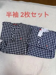 POLO ギンガム♡半袖マタニティパジャマ2枚セット