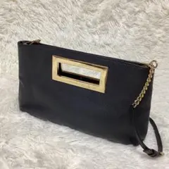 マイケルコース　2way ショルダーバッグ　クラッチバッグ　レザー　黒