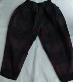 未使用★チェック柄 長ズボン　子供　キッズ　男女兼用 110cm