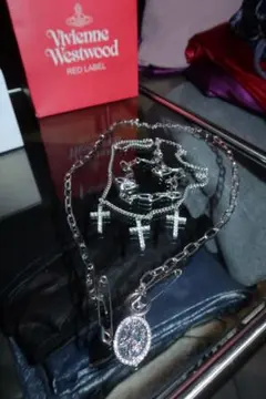 y2k 3連 シルバー 十字架ネックレス