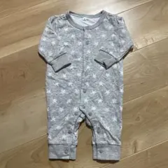 70 秋 冬 星 グレー ロンパース 西松屋