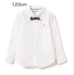 長袖シャツ 120cm 白 蝶ネクタイ付き