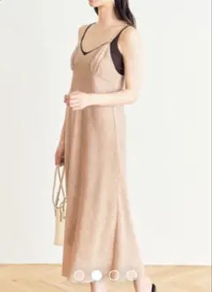 COCODEAL 麻ライクバイアスキャミワンピース