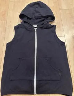 SHIPS フード付きベスト S ネイビー