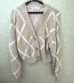 MAJESTIC LEGON シャギーニットカーディガン