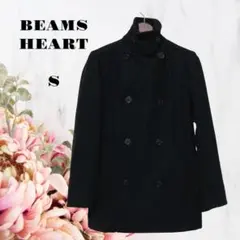 BEAMS HEART【S】ウールコート♡黒♡あったか♡オシャレ♡クール♡メンズ