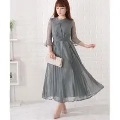 結婚式ドレス　お呼ばれドレス　パーティードレス　オケージョンドレス　レースワンピ
