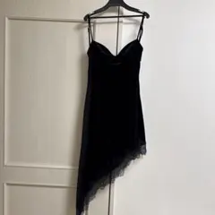 ZARA ベロアキャミソールワンピース　黒