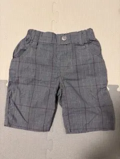 グレー系チェック 半ズボン 100cm