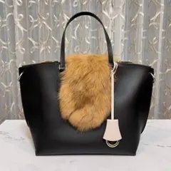 HA☆RO様専用】 kotty トートバッグ ML シュリンクレザー ブラック