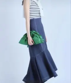 デニムマーメイドスカート ロング丈のサムネイル