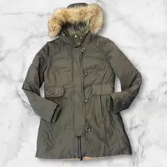 HOX オックス ファー付きフード ダウンモッズコート S ラクーン カーキ