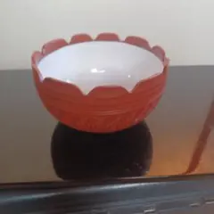輪花鉢 朱塗り 菓子鉢 盛鉢