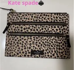 Kate spade ケイトスペード ポーチ クラッチバッグ ヒョウ柄