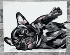 フレンチブルドッグ　犬　イラスト