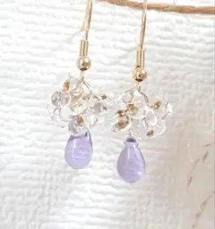 ♡ハンドメイド♡ビジューピアスorイヤリング№592ファルファーレ