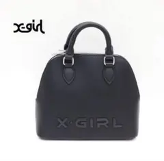 即日発送！！X-girl ハンドバッグ ミニボストン 2way レザー ブラックのサムネイル
