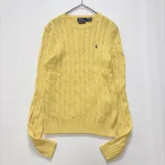 美品【現行】Polo by Ralph Lauren ケーブルニット ポニー刺繍