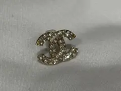 CHANEL CCロゴ クリスタルピアス(片耳用)