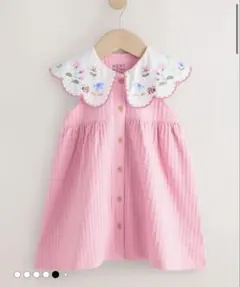 NEXT ベビー ワンピース ピンク 花柄刺繍のサムネイル