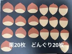 壁面飾り 製作素材 秋 栗 どんぐり 保育園 施設