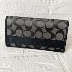 COACH コーチ　長財布　ブラック　シグネチャーのサムネイル