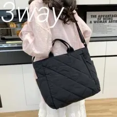 ショルダーバッグ 斜めがけ　黒　キルティング ショルダーバッグ 大容量 A4