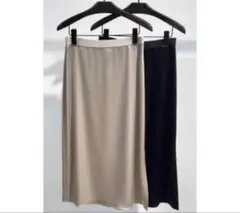 タグ付き新品★Theory マキシ丈スカート シルバーグレイ