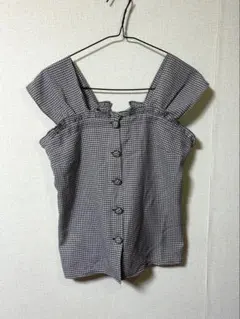 チェック柄ビスチェ M