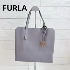 【FURLA】ハンドバッグ/グレー/A4/保存袋付き/本革/レザーのサムネイル