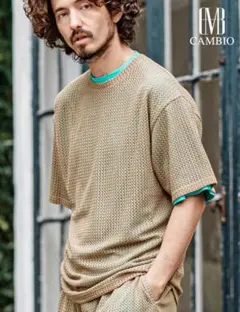 再値下げ！BEG/L 新品 CAMBIOラッセルレイヤードShort Tシャツのサムネイル