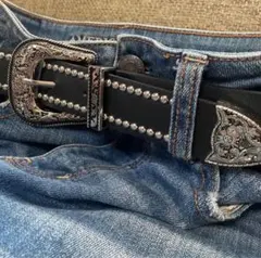 ウエスタンベルト パンク　y2k　ビンテージ　アメリカ 　アメカジ　黒