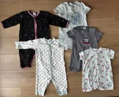 PETIT BATEAU ロンパース　5点セット (12m/74cm)