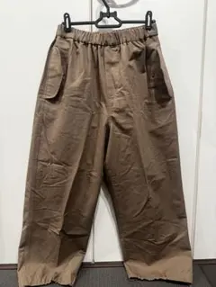 ブラウン ワイドパンツ