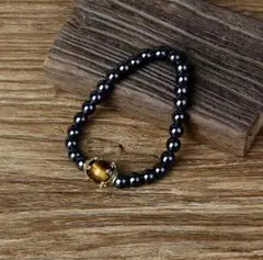 ✴️8mm ブラックオニキス　タイガーアイ ブレスレット ✴️