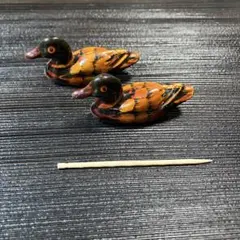 木製 木彫り カモ 鴨 箸置き - メルカリ